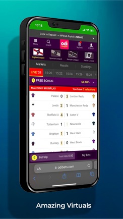 Promotional App Store image 4 of 5 for Odibets, supplied by the developer