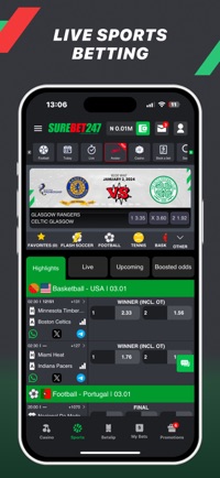 Promotional App Store image 3 of 6 for Surebet247, supplied by the developer
