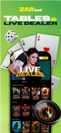 Promotional App Store image 5 of 7 for ZARbet, supplied by the developer